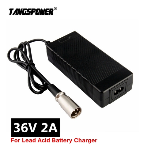 36V 2A chargeur de batterie au plomb pour 41.4V scooter électrique e-bike fauteuil roulant chargeur batterie au plomb 3 broches XLR connecteur ► Photo 1/6