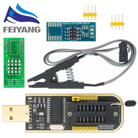 1 pièces CH341A 24 25 séries EEPROM Flash BIOS USB programmeur Module + SOIC8 SOP8 pince de Test pour EEPROM 93CXX/25CXX/24CXX ► Photo 1/6