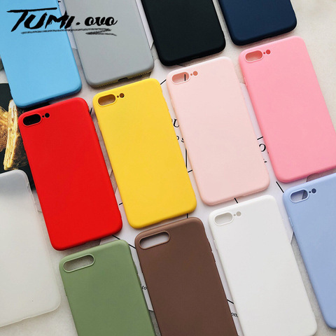 Nouvelle coque en silicone souple Candy pour Xiao mi rouge mi Note 8 8T 7 6 5 Plus 4 4X 8A 7A 6A 5A Prime K20 Pro mi Pocophone F1 couverture souple ► Photo 1/6