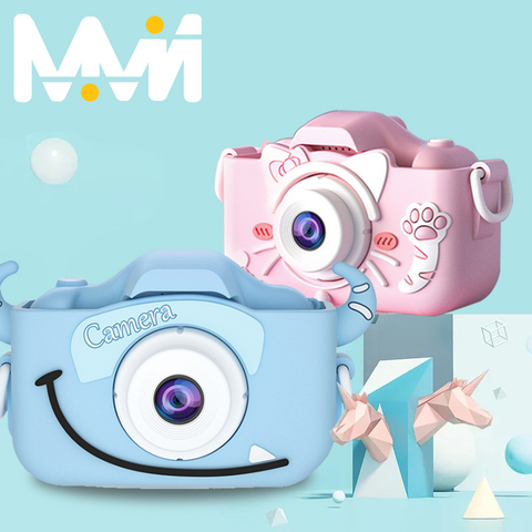 Caméra pour enfants mignon jouet chat Mini caméra numérique IPS écran éducation jouets pour enfants caméra HD pour enfants cadeau d'anniversaire ► Photo 1/6