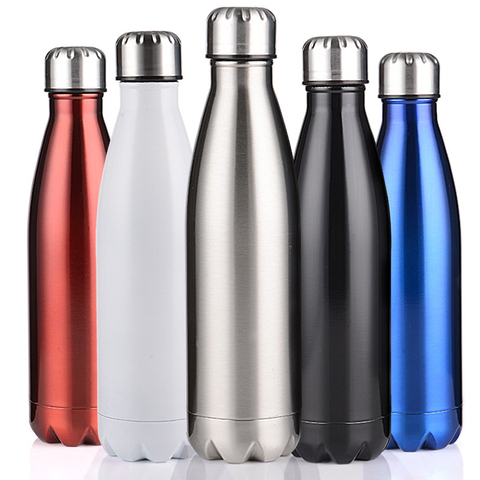 Bouteille isotherme en acier inoxydable 500ML, gourde isotherme de sport, contenant isolé sous vide, pour les boissons, Cola, gourde, cadeaux, thermos ► Photo 1/6