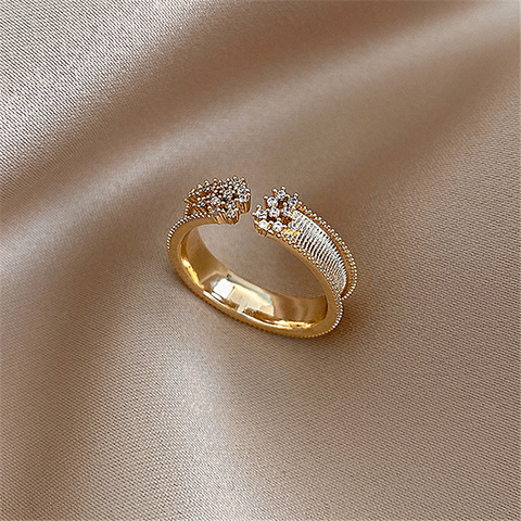 Nouvelle bague en dentelle exquise de corée mode tempérament polyvalent anneau ouvert élégant bijoux pour femmes ► Photo 1/5