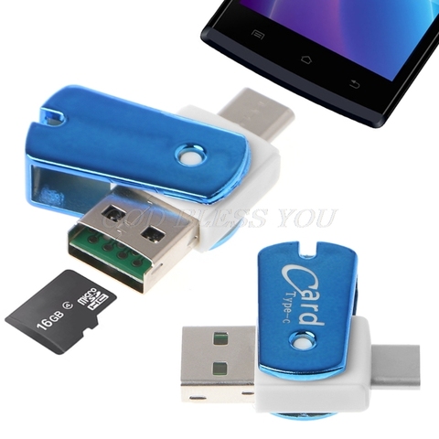 Adaptateur de lecteur de carte Micro SD TF USB 3.1 type-c pour téléphone portable, livraison directe ► Photo 1/6