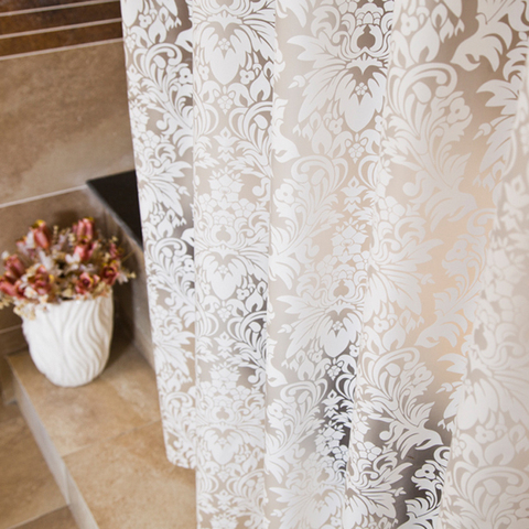 Rideau de douche lavable de salle de bain, avec crochet imperméable au maroc PEVA, rideau Floral avec crochets 8 tailles D30 ► Photo 1/5