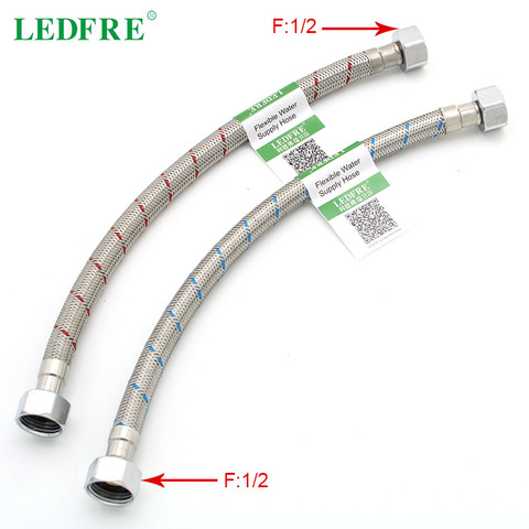 LEDFRE – connecteur de tuyau tressé en acier inoxydable 1/2, 3/8 
