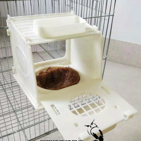 Cage à oiseaux maison d'oiseau blanc perroquet cage de haute qualité en plastique pour animaux de compagnie amovible nid d'oiseau oiseaux cage WJ112812 ► Photo 1/3