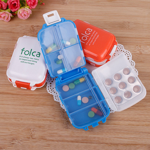 Hebdomadaire Portable étui à pilules pliable boîte à pilules organisateur voyage Mini médecine médicaments tablette conteneur maison soins de santé outil 7 grilles ► Photo 1/6