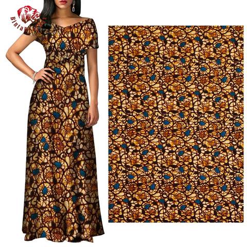 Ankara-tissu africain de haute qualité | Tissu imprimé à la cire réelle, tissu africain de haute qualité 6 Yards 3Yards pour robe de soirée FP6237 ► Photo 1/6