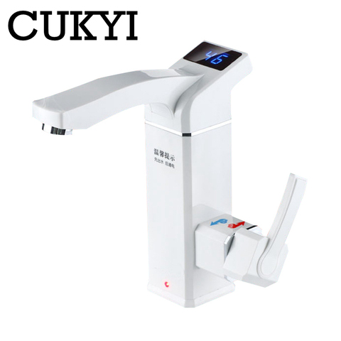 CUKYI-robinet chauffe-eau électrique et Intelligent, robinet de cuisine, instantané, puissance 3000 LCD, eau chaude ► Photo 1/4