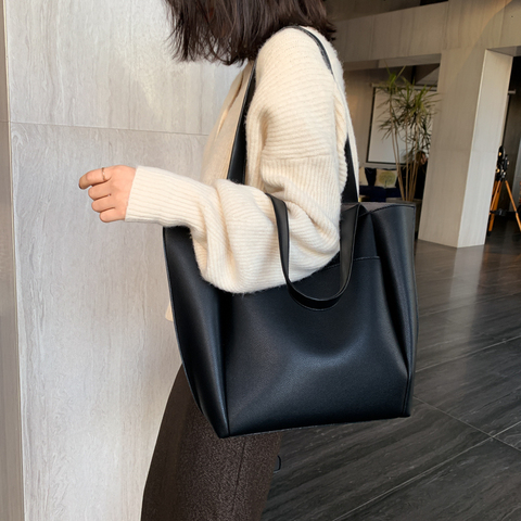 Offre Spéciale grand sac pour femme grande capacité sacs à bandoulière haute qualité en cuir PU sacs à bandoulière dames sacs sauvages sac a main femme ► Photo 1/6