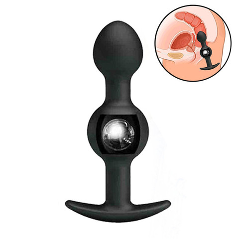 Dingye Black Anal Jouets Sexuels En Silicone Perles Anales Bouchon Anal En Silicone Produits de Sexe Sexe Anal Plug Pour Débutant ► Photo 1/6