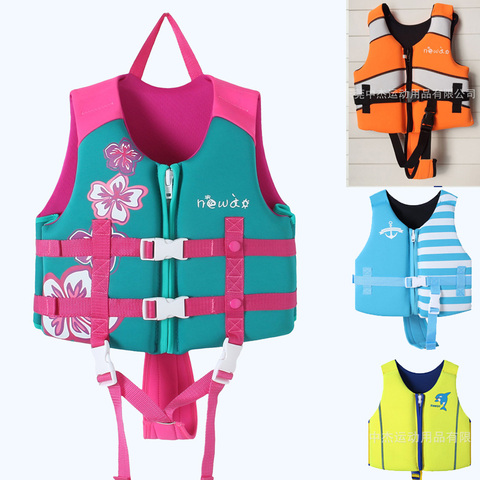 Veste de natation en néoprène pour enfants, gilet de sécurité, Sports aquatiques, kayak, bateau, maillot de bain à la dérive ► Photo 1/6