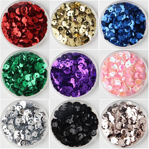 Tasse de mélange de couleurs à paillettes, rondes et plates, pour artisanat, couture, décoration, 20g, 4mm, 5mm, 6mm, accessoires à créer soi-même ► Photo 1/6