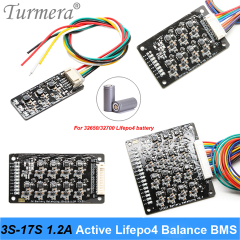 1.2A Lifepo4 batterie Balance Active BMS 2S 4S 6S 8S 10S 13S 16S 17S Lifepo4 LTO batterie égaliseur Balance carte de transfert d'énergie ► Photo 1/6