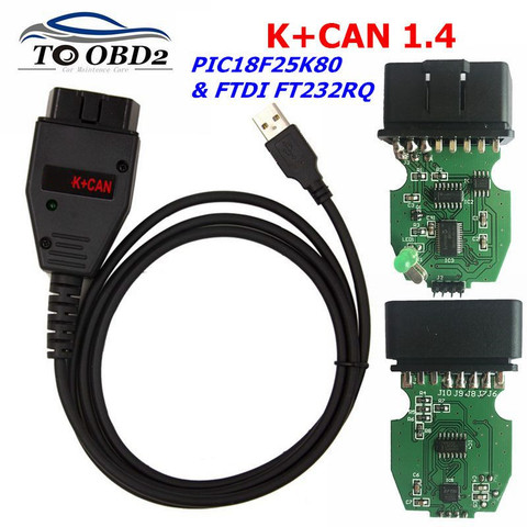 Pour VAG K + peut Commander 1.4.0 outil diagnostique de Scanner OBDII pour VAG 1.4 COM câble pour vag PIC18F25K80 FTDI FT232RQ puce libre ► Photo 1/6