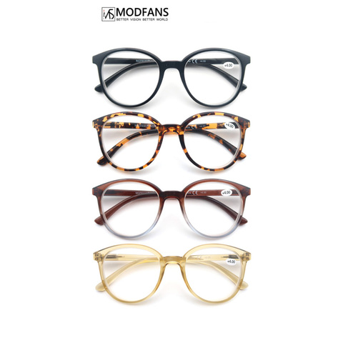 Modfans-lunettes de lecture rondes pour femmes, monture en plastique flexible ► Photo 1/6