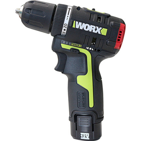 WORX WU130 12V perceuse à moteur sans balais perceuse électrique sans fil avec 2 batterie et chargeur ► Photo 1/5