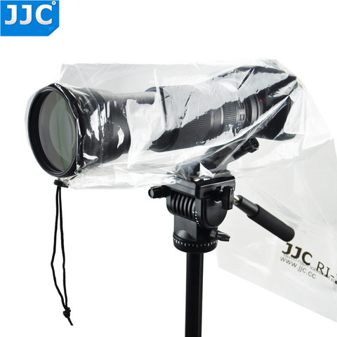 JJC 2 pièces appareil photo imperméable imperméable housse de protection imperméable étui pour Nikon/Canon/Sony/Nikon/Olympus avec objectif Flash trépied ► Photo 1/6