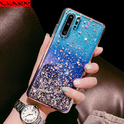 Étoile à paillettes Couverture Pour Huawei Honor 20 Pro 10i 10 Lite 8A 8S 8C 8X 7C 7A P20 P30 Lite Y7 Y5 Y6 2022 9X V20 V30 JAT-L29 L09 Cas ► Photo 1/6