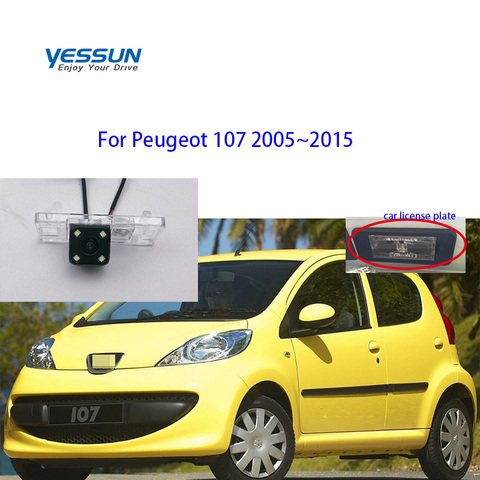 Yessun-caméra de voiture/Vision nocturne | Caméra de sauvegarde arrière, pour Peugeot 107 2005 ~ 2015 ► Photo 1/6