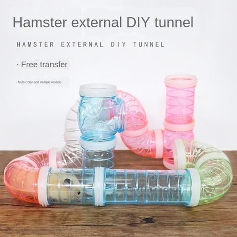 Outils de jeu d'entraînement en plastique Tunnel externe Hamster jouets multifonctionnel Hamster Cage accessoires Hamster Pipeline WY70401 ► Photo 1/5