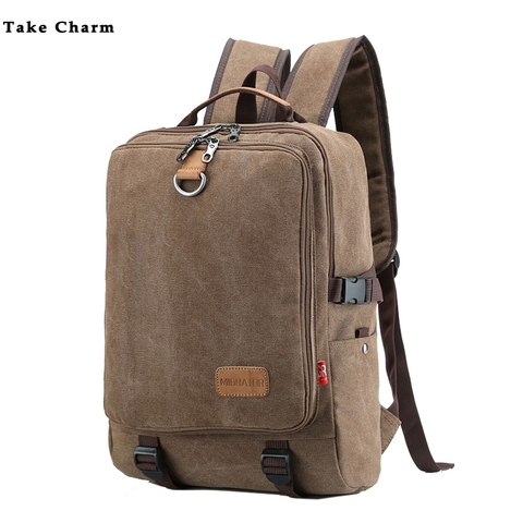 Toile décontracté affaires hommes sac à dos pour ordinateur portable marque 2022 nouvelle tendance Simple mâle voyage sac à dos Durable sac d'école Sport sac garçon ► Photo 1/6