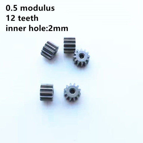 Mini engrenages en métal à Base de fer, module 0.5, 12 dents, alésage 2mm, 10 pièces/lot ► Photo 1/3