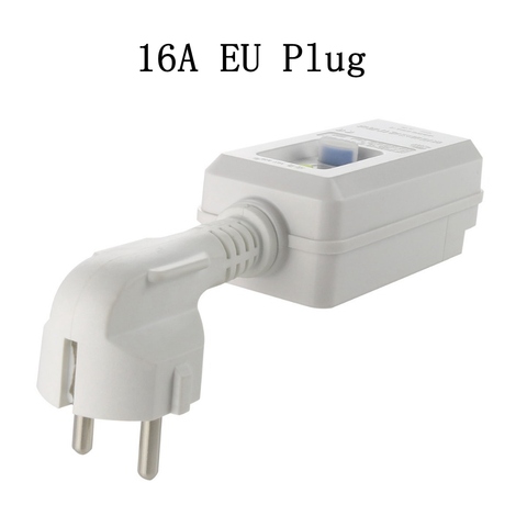 Adaptateur de prise RCD, sécurité de Protection contre les fuites, prise ue 16A 220V 240V GFCI, disjoncteur domestique, interrupteur d'alimentation ► Photo 1/6