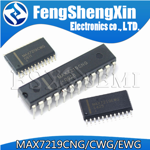 Pilotes d'affichage LED IC, 5 pièces, MAX7219CNG DIP-24, MAX7219EWG MAX7219 SOP-24 ► Photo 1/6