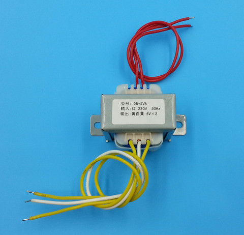 Double/simple 6V 9V 12V 15V 18V 24V 36V transformateur 220V/transformateur de puissance d'entrée 5VA EI41 5VA transformateur pour carte de pré-amplificateur ► Photo 1/1