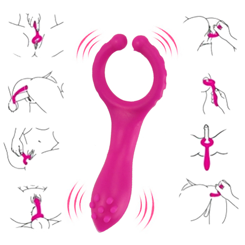 Nouveau Offre Spéciale 1 X pince vibrante nouveau Silicone G Spot stimuler vibrateurs gode mamelon pince masturber vibrateur adultes jouets sexuels ► Photo 1/5