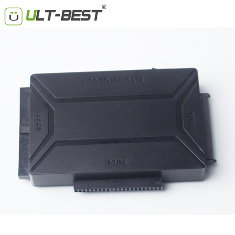 Ult-best – câble convertisseur USB 3.0 vers SATA IDE, câbles de disque dur pour disque optique 2.5 3.5 5.25 HDD SSD avec alimentation 12V ► Photo 1/6