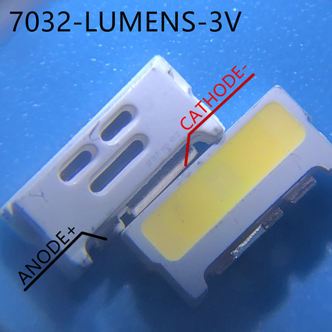 Rétroéclairage LED 0.7W 3V 7032, 50 pièces, blanc froid, pour SAMSUNG, LCD, TV ► Photo 1/3