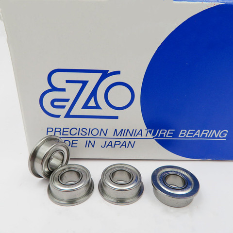 Roulement à bride de haute précision japonais EZO F684ZZ 4*9*4mm LF-940ZZ F685ZZ 5*11*5mm LF-1150ZZ F686ZZ 6*13*5mm RF-1360ZZ, 10 pièces ► Photo 1/3