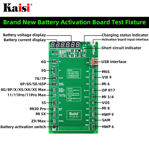 Carte de charge rapide de la batterie, appareil de Test pour iPhone 11pro max-5S, pour téléphone Android Sam xiaomi Huawei MT30 Pro Z9 Max ► Photo 1/6