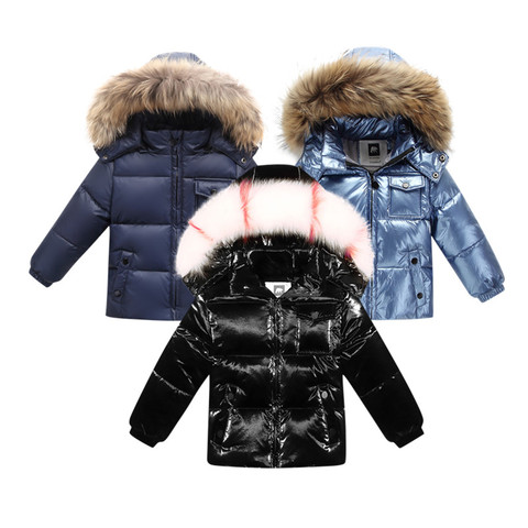 Mode veste d'hiver pour garçons vêtements mère et enfants vêtements canard vers le bas enfant bébé garçon vêtements d'hiver fille costume manteau snowsuit ► Photo 1/6