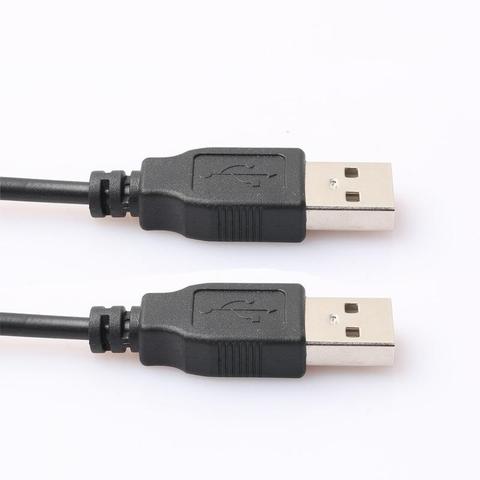 Double USB ordinateur rallonge câble 0.5M 1M USB 2.0 Type A mâle à un mâle câble haute vitesse 480 Mbps noir ligne de données câbles ► Photo 1/4