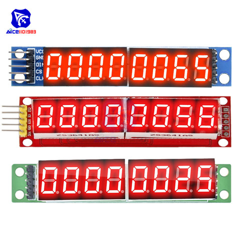 MAX7219 LED Module de contrôle d'affichage à Tube numérique à 8 chiffres à matrice de points pour pilote série Arduino 3.3 V 5 V microcontrôleur 7 segments ► Photo 1/6