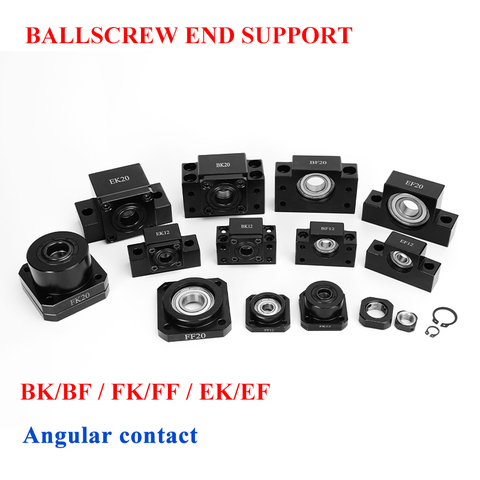 Vis à billes de Support D'extrémité BK10 BF10 BK12 BF12 BK15 BF15 BK20 BF20 FK10 FF10 FK12 FF12 FK15 FF15 EK10 EK12 SFU1204 SFU1605 SFU2005 ► Photo 1/6