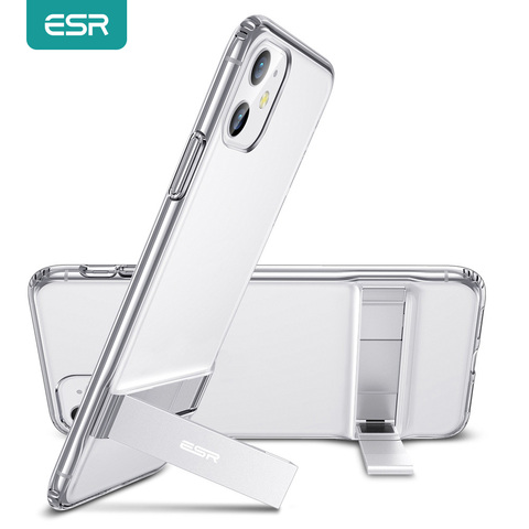 Coque arrière avec support pour iPhone, compatible modèles 6, 7, 8, 12 Pro Max, SE 2022, 11 Pro Max, X, XR, XS Max, ESR ► Photo 1/6