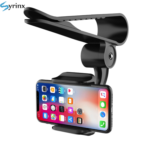 2022 nouveau 360 voiture pince pare-soleil support de téléphone portable support de montage Soporte Movil pour Iphone Xs GPS rétroviseur support voiture Mobile ► Photo 1/6