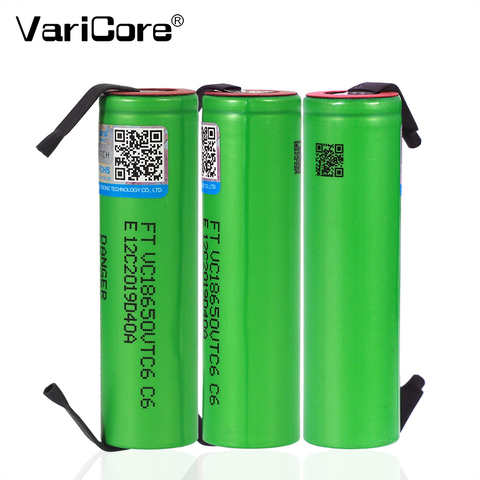 Batterie Li-ion Rechargeable 2022 V 3.7 mAh 3000 VTC6, décharge 20A, feuilles Nickel à faire soi-même, 18650 ► Photo 1/6