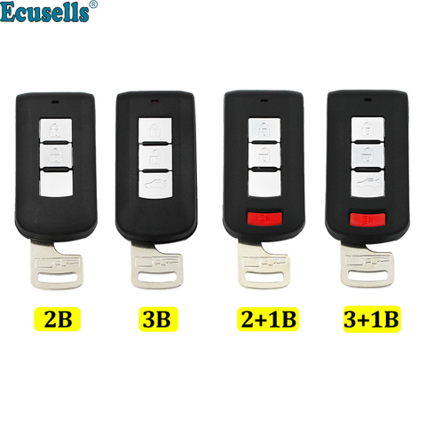 2/3/4 boutons nouveau boîtier de coque de clé à distance intelligente Fob pour Mitsubishi Lancer Outlander ASX Eclipse Galant avec lame de clé d'urgence ► Photo 1/6