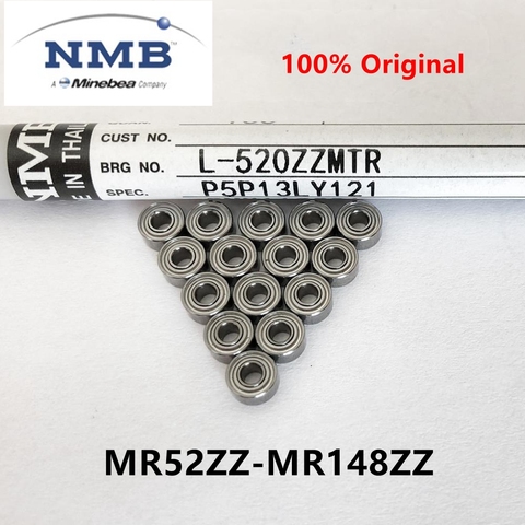 Palier NMB Minebea 50pcs, roulement MR52/62/63/72/74/83/84/85/95/ABEC-5/104/105/115/106/126/117 ZZ miniature roulements à billes ► Photo 1/6