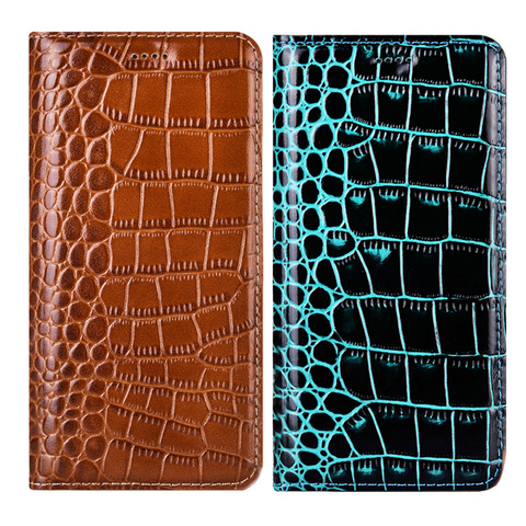 Étui en cuir véritable Crocodile de luxe pour Xiao mi mi x 2 2S 3 Note 2 3 10 Coque Pro pour Xiao mi Max 2 3 Pro ► Photo 1/6