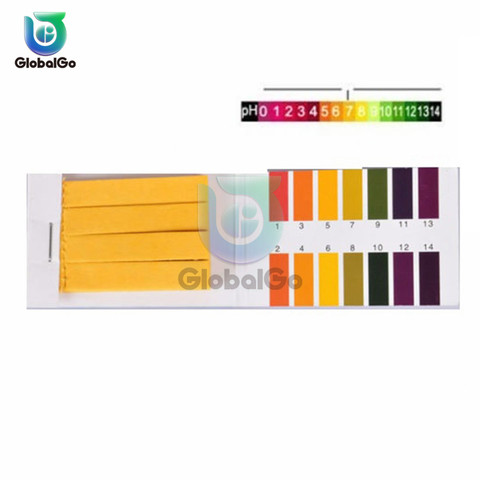 Bandelettes de Test de PH, 80 bandelettes de mesure de PH complet, contrôleur de PH 1-14st indicateur tournesol papier, Kit de revêtement d'eau ► Photo 1/6