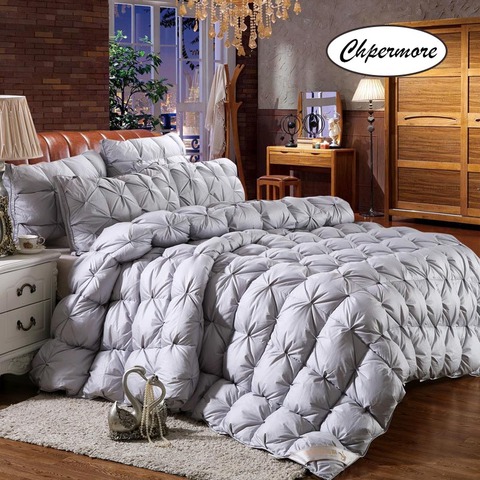 Chpermore – couette torsadée 100% coton, couette en duvet de canard blanc, 100% duvet d'oie/canard, pour lit double King/Queen, pleine taille ► Photo 1/5