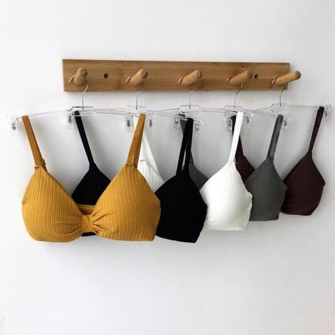 Style coréen Bralette sans couture profonde V sport soutien-gorge bustier tubulaire Sexy femmes sous-vêtements haut court soutien-gorge Push Up soutien-gorge pour femme Triangle tasse ► Photo 1/6