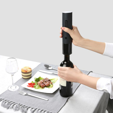 Pour xiaomi Huohou automatique rouge vin ouvre-bouteille bouchon bouchon rapide décanteur électrique tire-bouchon feuille coupe liège outil Mijia ► Photo 1/5