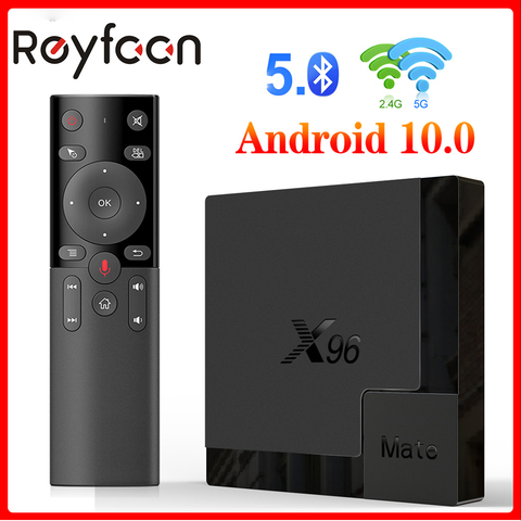 X96 MATE Smart Android 10.0 TV Box Android 10 Allwinner H616 4G 64GB 2.4G & 5G double wifi 6K lecteur multimédia TVBOX X96MATE PK H96 MAX ► Photo 1/6